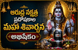 సోమవారం,ఆరుద్ర నక్షత్ర ప్రదోషకాల మహా శివార్చన  అభిషేకం